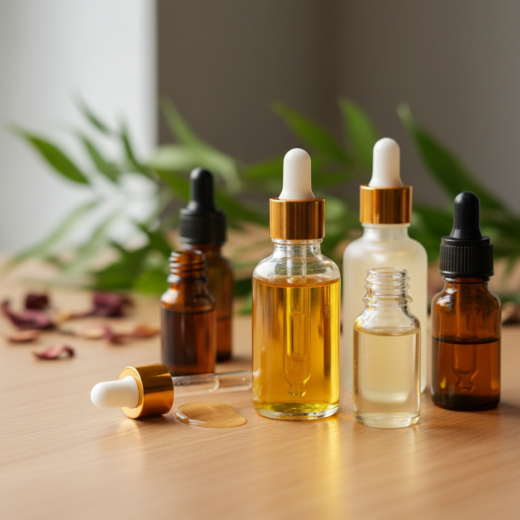 Растителни масла в малки бутилки